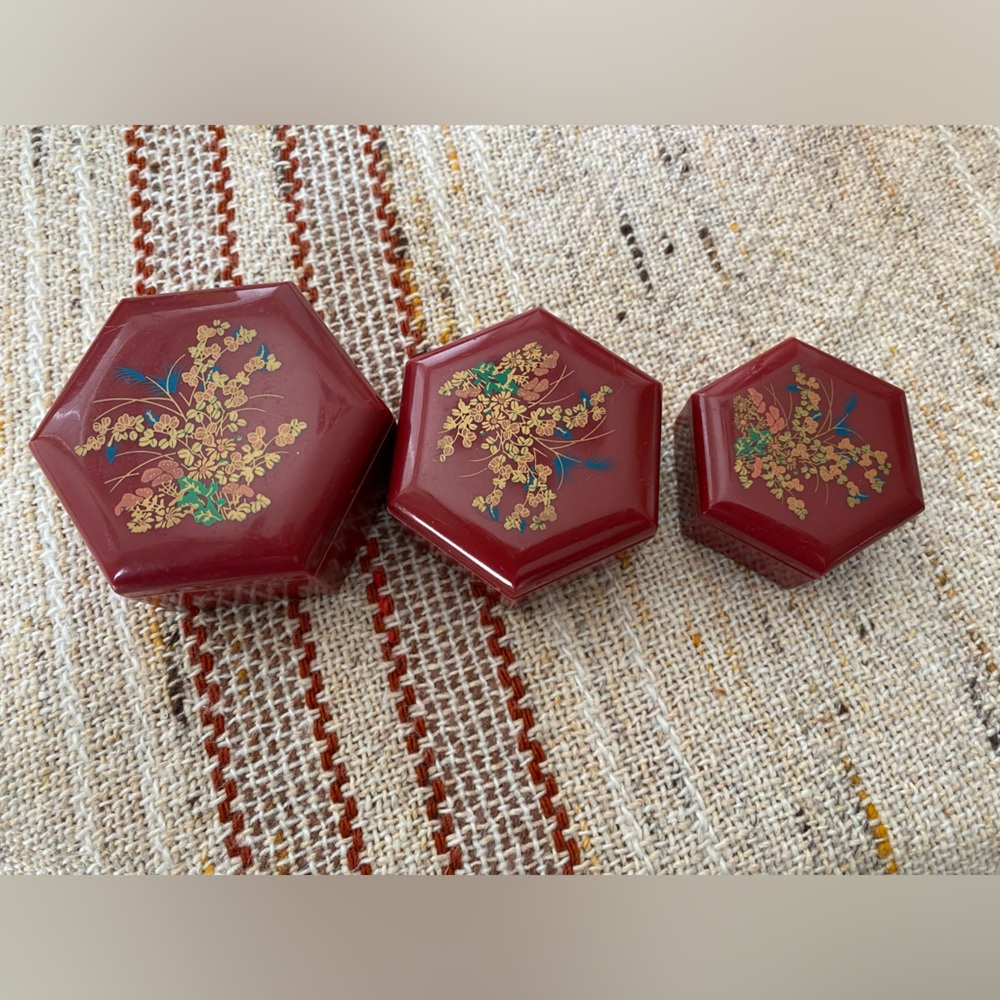 VTG Nesting Trinket Boxes (Set of 3) Made in Hong Kong